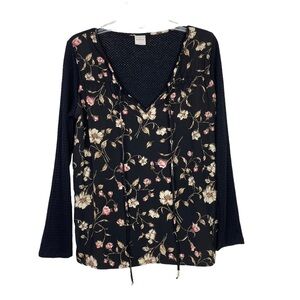 Stitch Fix l Kaileigh Mixed Material Top, Medium